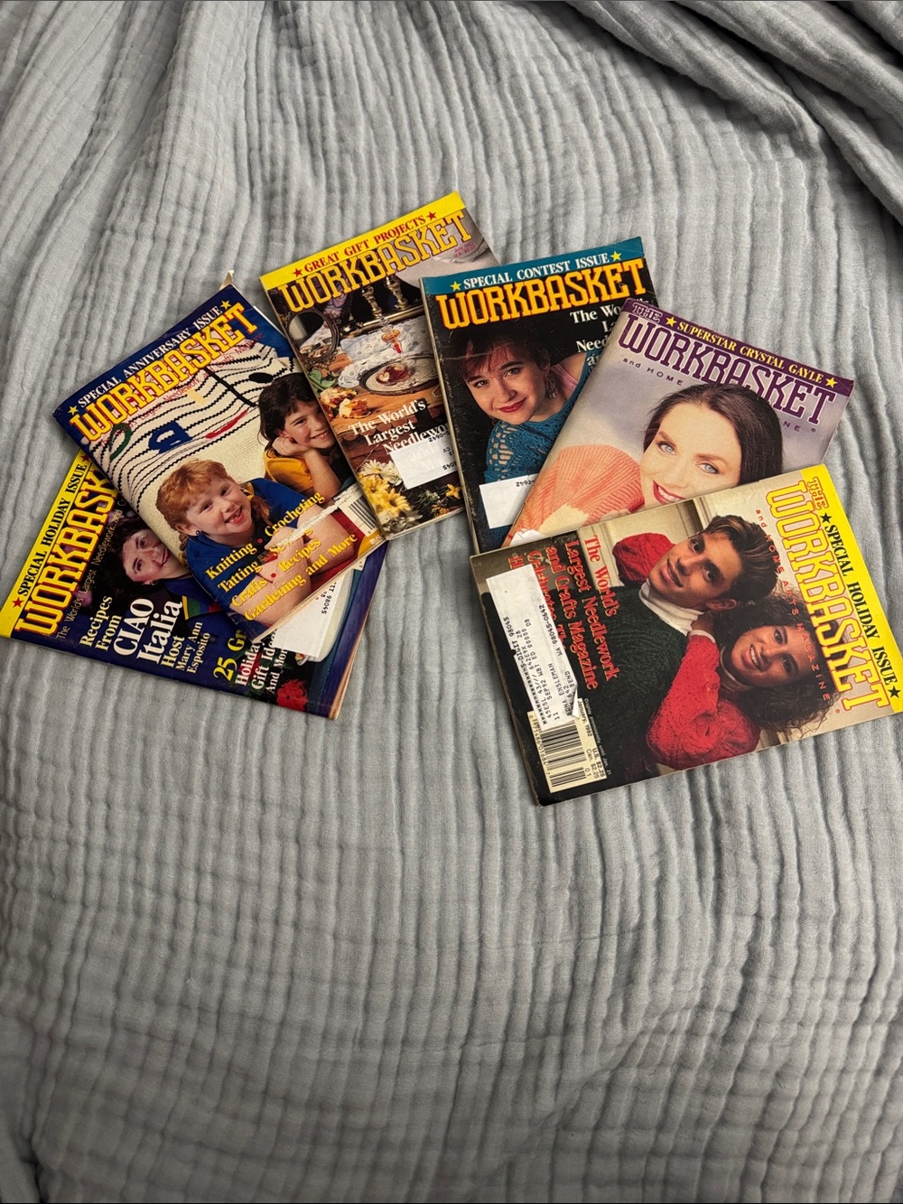 Vintage 1992 Lot of 6 The Workbasket and Home Arts Magazine Issues